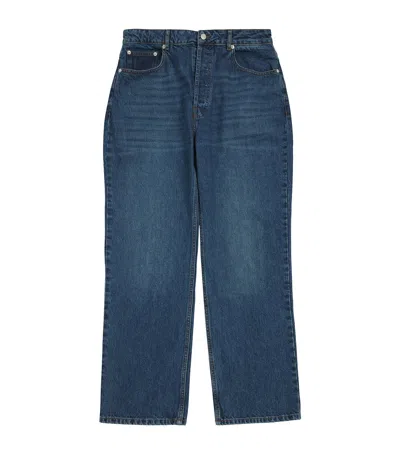 Officine Generale Straight Jeans In Blue