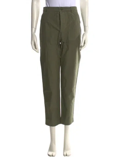 Pre-owned Officine Generale Straight Leg Pants In Green