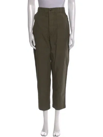 Pre-owned Officine Generale Straight Leg Pants In Green
