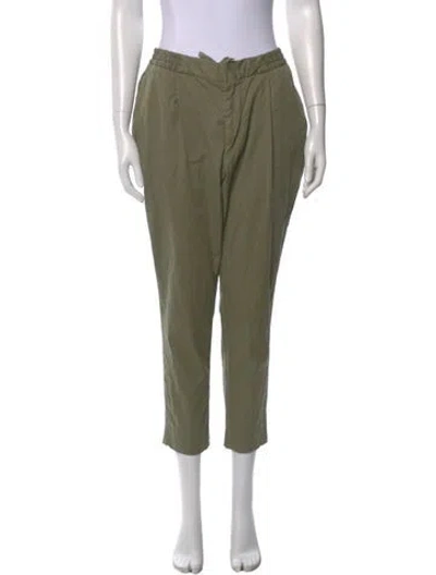 Pre-owned Officine Generale Straight Leg Pants In Green