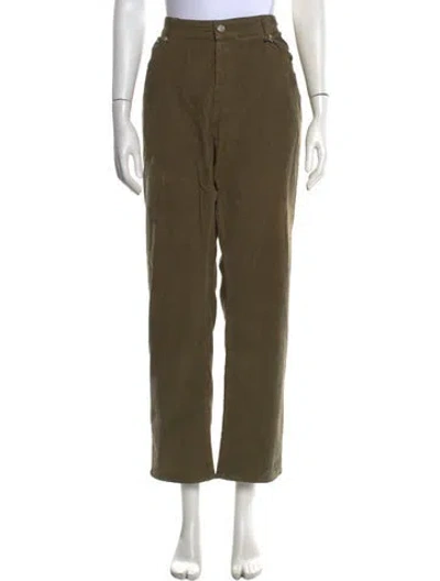 Pre-owned Officine Generale Straight Leg Pants In Green