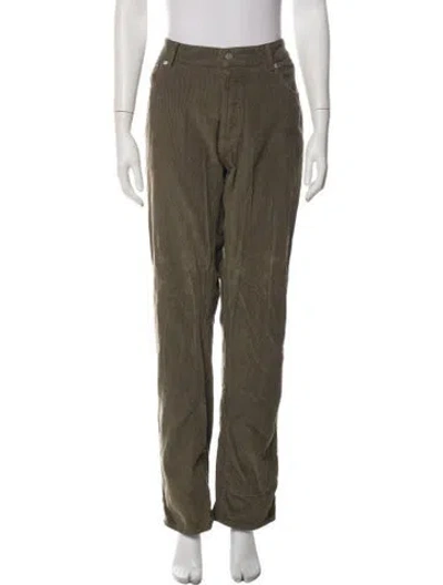 Pre-owned Officine Generale Straight Leg Pants In Green