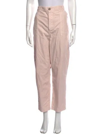 Pre-owned Officine Generale Straight Leg Pants In Pink
