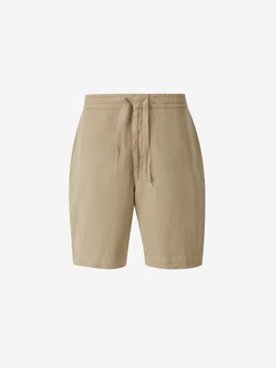 OFFICINE GENERALE OFFICINE GÉNÉRALE STRAIGHT LINEN BERMUDA SHORTS
