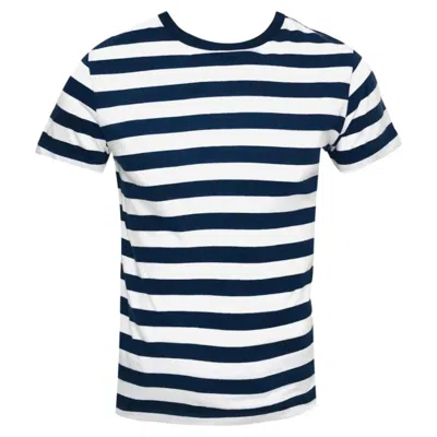 Pre-owned Officine Generale Stripe T- Shirt In Gray