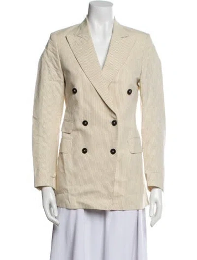 Pre-owned Officine Generale Striped Blazer In Blue