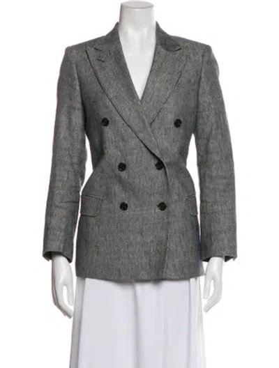 Pre-owned Officine Generale Striped Blazer In Blue