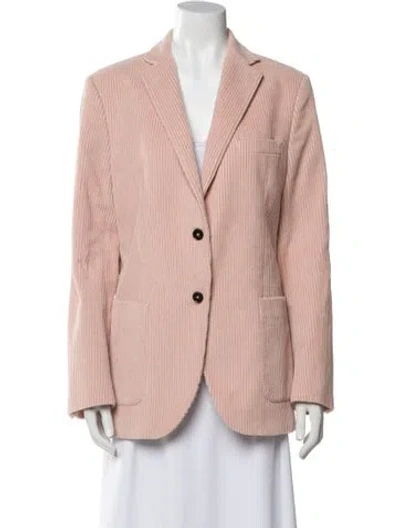Pre-owned Officine Generale Striped Blazer In Pink