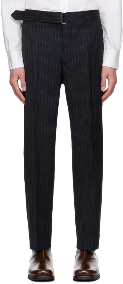 Officine Generale Striped Casual Pants