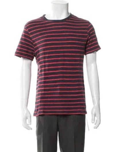 Pre-owned Officine Generale Striped Crew Neck T-shirt In Multi