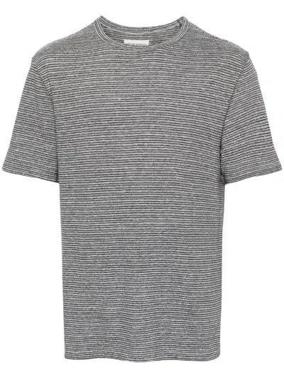 Officine Generale Striped-pattern Shirt In Blau
