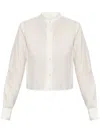 Officine Generale Officine Générale Striped Button In White