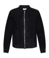 Officine Generale Men's Sid Suede Overshirt In Black