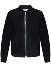 Officine Generale Men's Sid Suede Overshirt In Blue