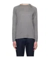Officine Generale Sweater With Slit Side Seams In Gray