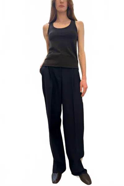 Officine Generale Tatia Tank Top In Dark Coffee In Black