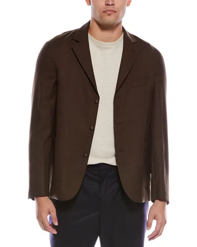 Officine Generale Tene Wool Blazer In Brown