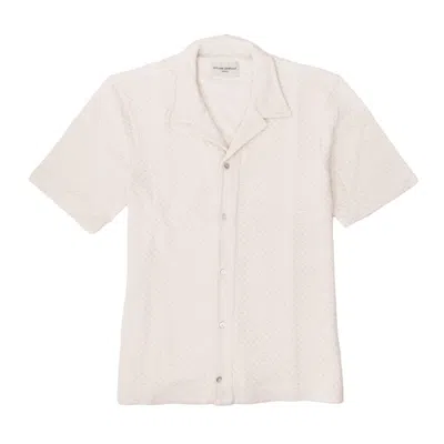 Officine Generale Textured Cotton Jersey Short-sleeve Polo