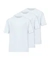 Officine Generale Three-pack Crew Neck Short-sleeved T-shirts In White