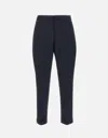Officine Generale Blue Wool Elasticated Trousers