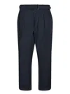 Officine Generale Pierre Cotton-linen Pants In Blue In Blue