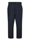 Officine Generale Pierre Cotton-linen Pants In Blue In Blue
