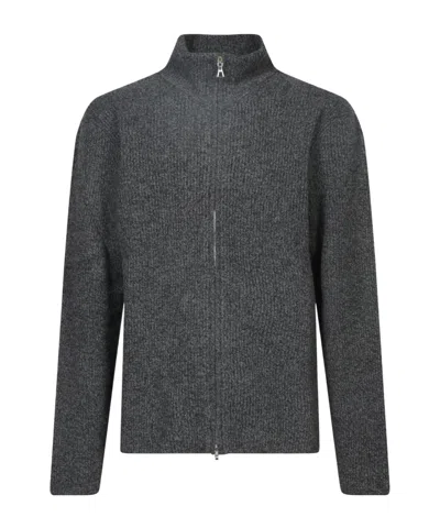 Officine Generale Turtleneck Long Sleeve Sweater In Gray