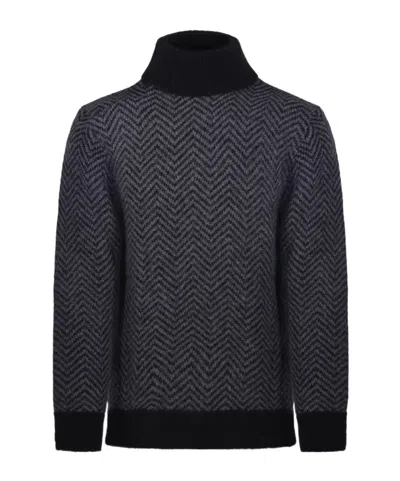 Officine Generale Turtleneck Sweater In Black