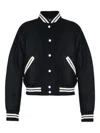 Officine Generale Two-tone Bomber Jacket In Black
