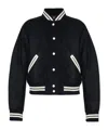 Officine Generale Two-tone Bomber Jacket In Black