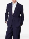 Officine Generale Two-button Patch Jacket In Blue