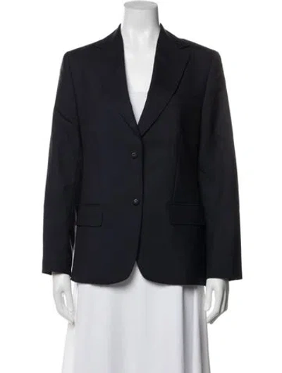 Pre-owned Officine Generale Virgin Wool Blazer In Blue