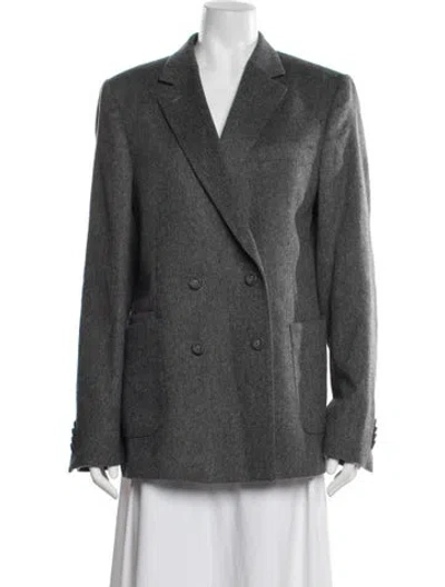 Pre-owned Officine Generale Virgin Wool Blazer In Gray
