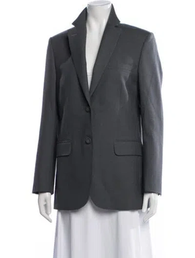 Pre-owned Officine Generale Virgin Wool Blazer In Gray