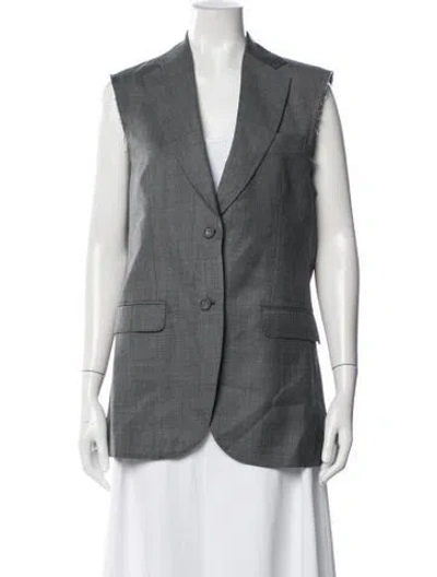 Pre-owned Officine Generale Virgin Wool Blazer In Grey