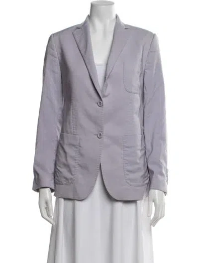 Pre-owned Officine Generale Virgin Wool Blazer In Purple