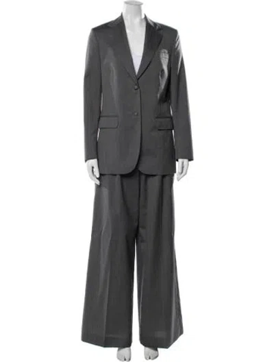 Pre-owned Officine Generale Virgin Wool Pantsuit W/ Tags In Grey