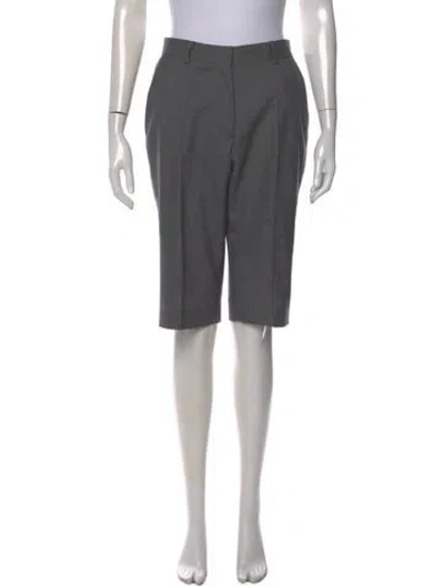 Pre-owned Officine Generale Virgin Wool Straight Leg Pants In Grey