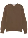Officine Generale Virgin-wool Sweater In Brown
