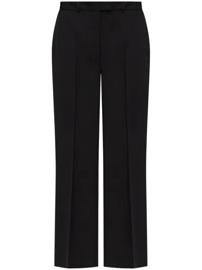 Officine Generale Virgin Wool Trousers In Black