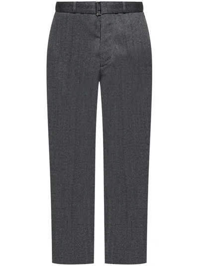 Officine Generale Virgin Wool Trousers In Grey