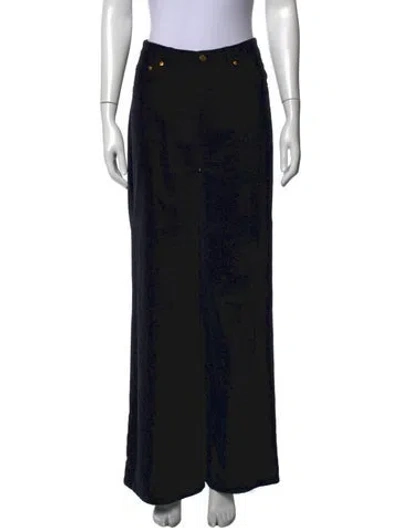 Pre-owned Officine Generale Wide Leg Pants In Black