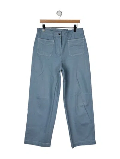 Pre-owned Officine Generale Wide Leg Pants In Blue