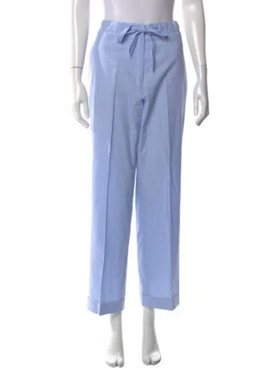 Pre-owned Officine Generale Wide Leg Pants In Blue