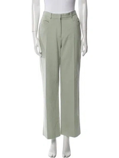 Pre-owned Officine Generale Wide Leg Pants In Green