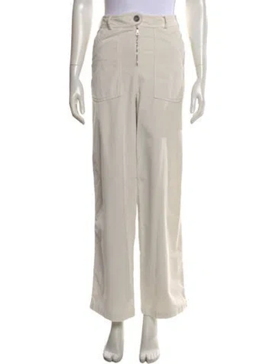 Pre-owned Officine Generale Wide Leg Pants In Neutral