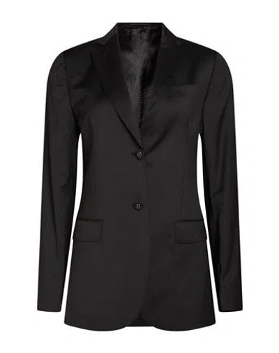 Officine Generale Officine Générale Woman Blazer Black Size 4 Virgin Wool In Multi