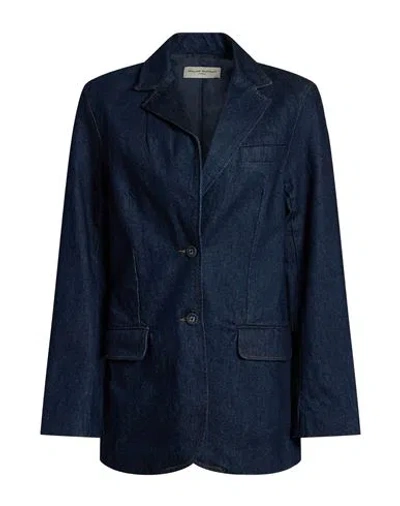 Officine Generale Officine Générale Woman Blazer Blue Size 2 Cotton, Organic Cotton