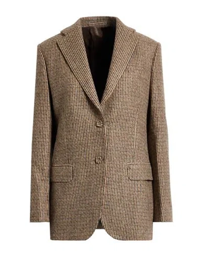 Officine Generale Officine Générale Woman Blazer Sand Size 8 Virgin Wool In Neutral