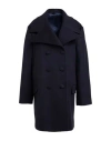 Officine Generale Officine Générale Woman Coat Midnight Blue Size 8 Wool, Cashmere In Blue